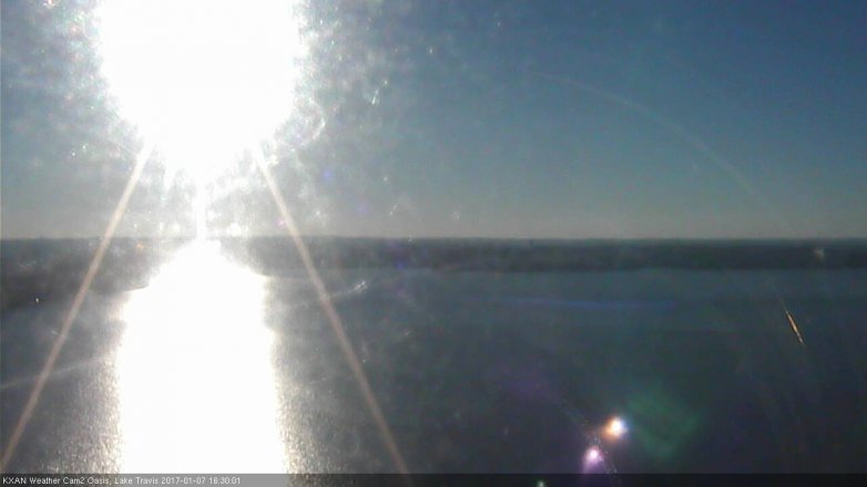 Lake Travis webcam, January 7, 2017 3:55 PM CT