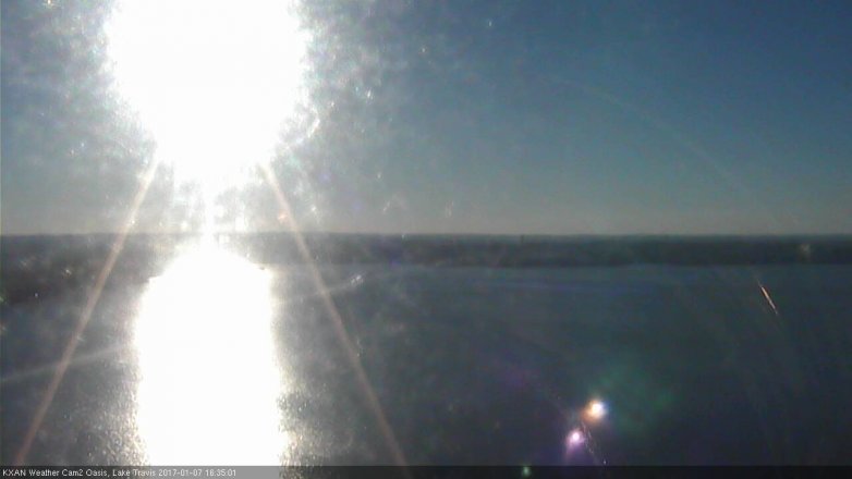 Lake Travis webcam, January 7, 2017 4:00 PM CT