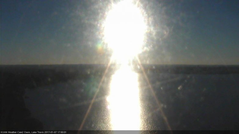 Lake Travis webcam, January 7, 2017 4:20 PM CT