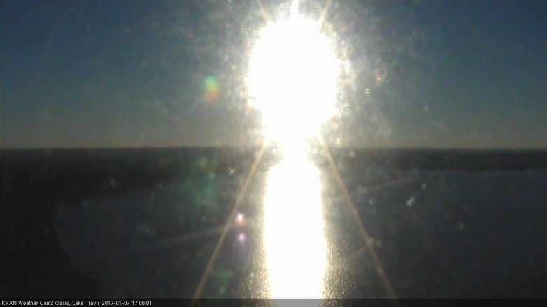 Lake Travis webcam, January 7, 2017 4:25 PM CT