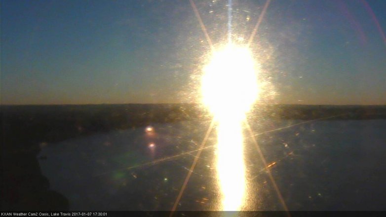 Lake Travis webcam, January 7, 2017 4:45 PM CT