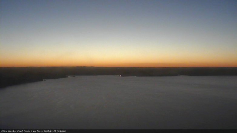 Lake Travis webcam, January 7, 2017 5:35 PM CT
