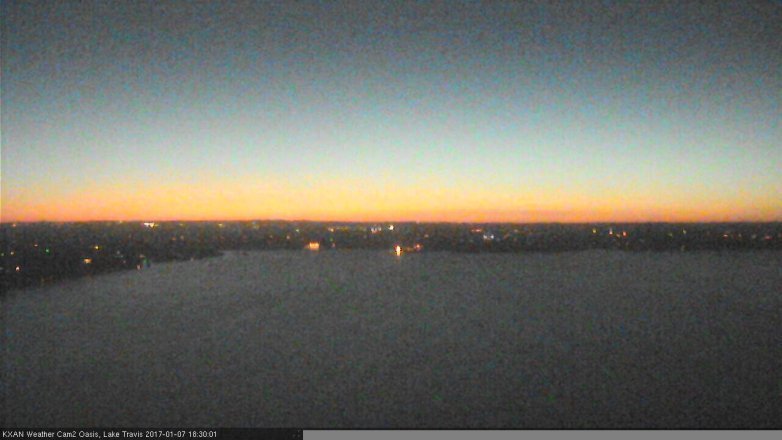 Lake Travis webcam, January 7, 2017 5:40 PM CT