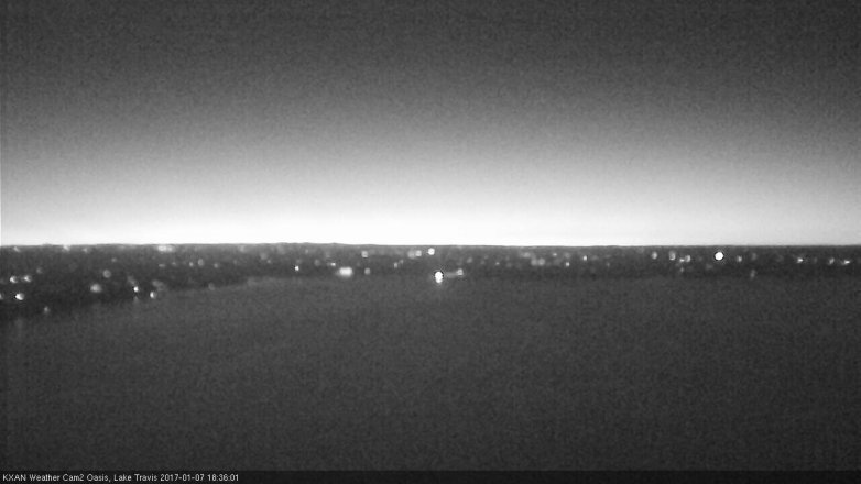 Lake Travis webcam, January 7, 2017 6:00 PM CT