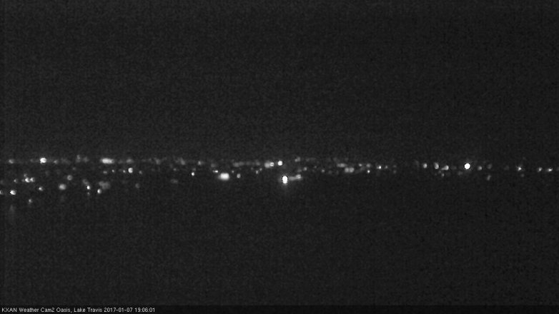 Lake Travis webcam, January 7, 2017 6:10 PM CT
