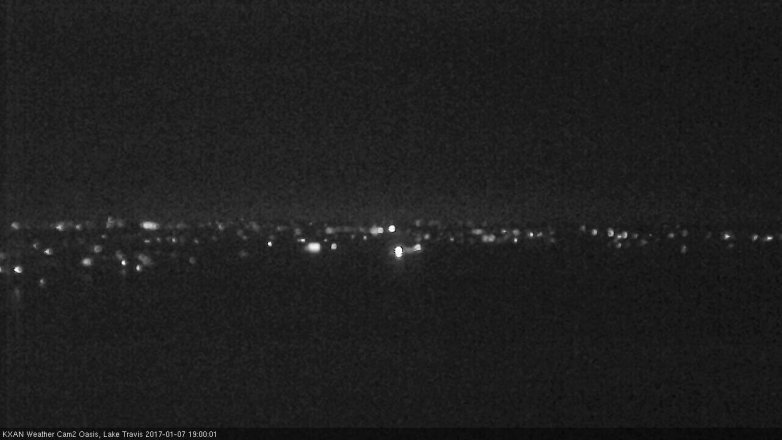 Lake Travis webcam, January 7, 2017 6:15 PM CT