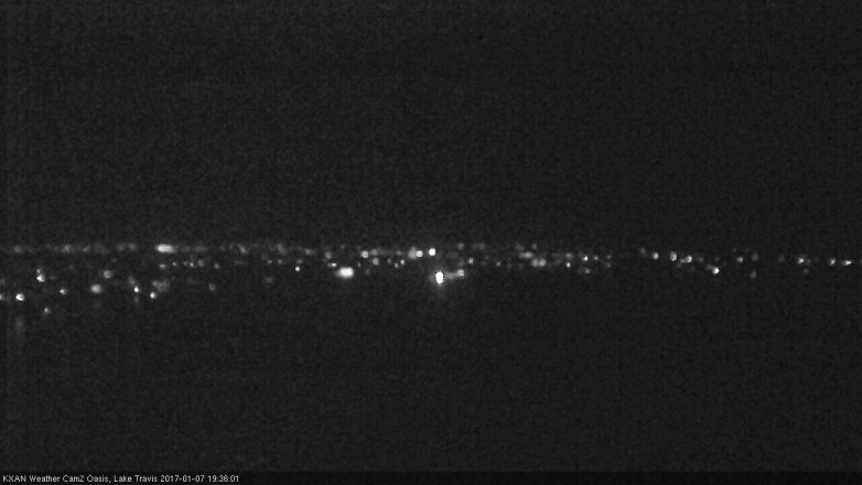 Lake Travis webcam, January 7, 2017 6:45 PM CT