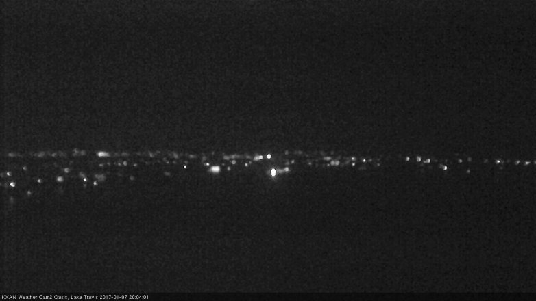 Lake Travis webcam, January 7, 2017 7:10 PM CT