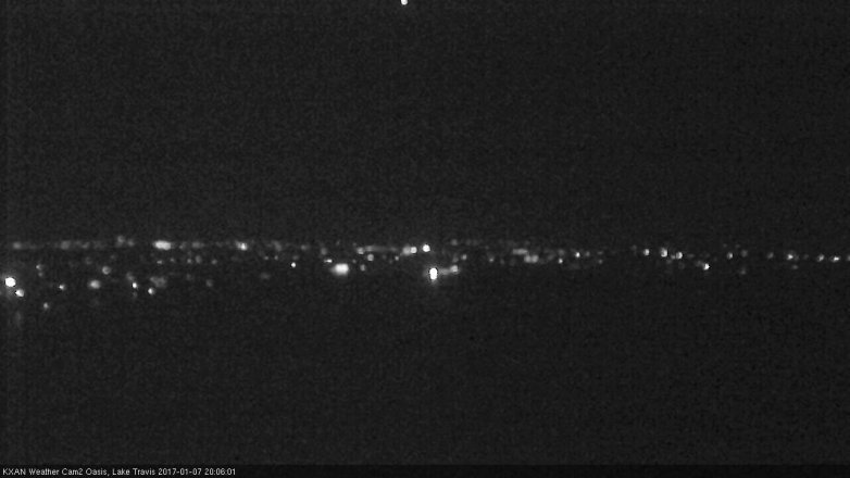 Lake Travis webcam, January 7, 2017 7:20 PM CT