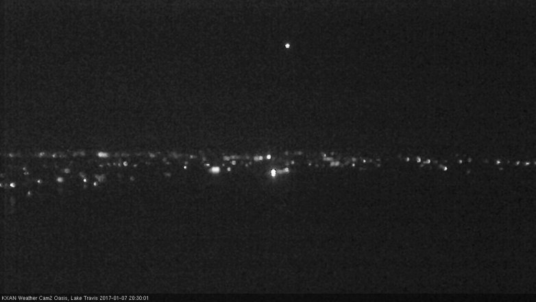 Lake Travis webcam, January 7, 2017 7:35 PM CT