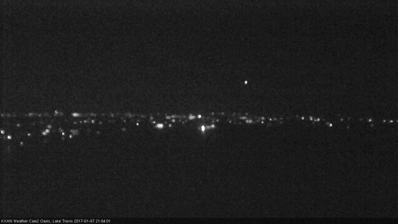 Lake Travis webcam, January 7, 2017 8:10 PM CT