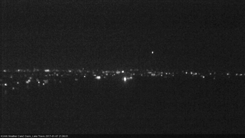 Lake Travis webcam, January 7, 2017 8:25 PM CT