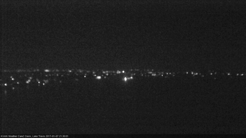 Lake Travis webcam, January 7, 2017 8:35 PM CT