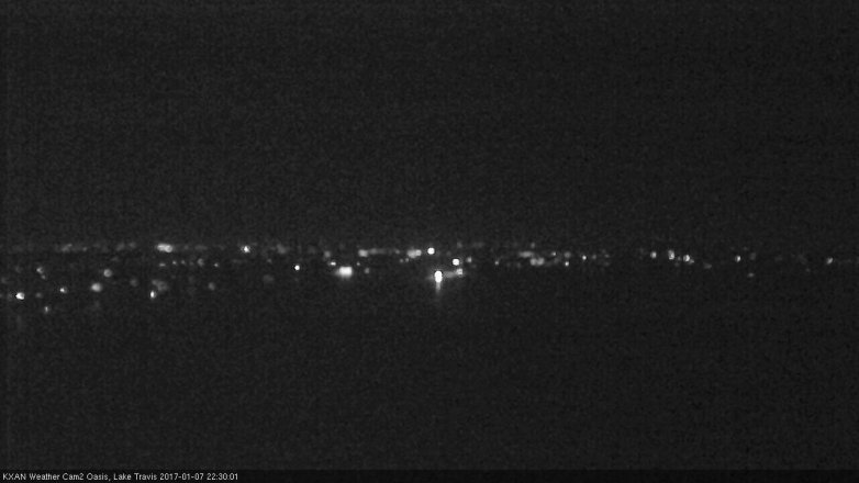 Lake Travis webcam, January 7, 2017 9:55 PM CT