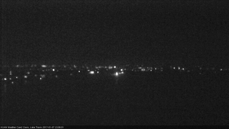 Lake Travis webcam, January 7, 2017 10:35 PM CT