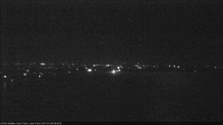 Lake Travis webcam, January 7, 2017 11:55 PM CT