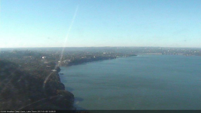 Lake Travis webcam, January 8, 2017 9:25 AM CT