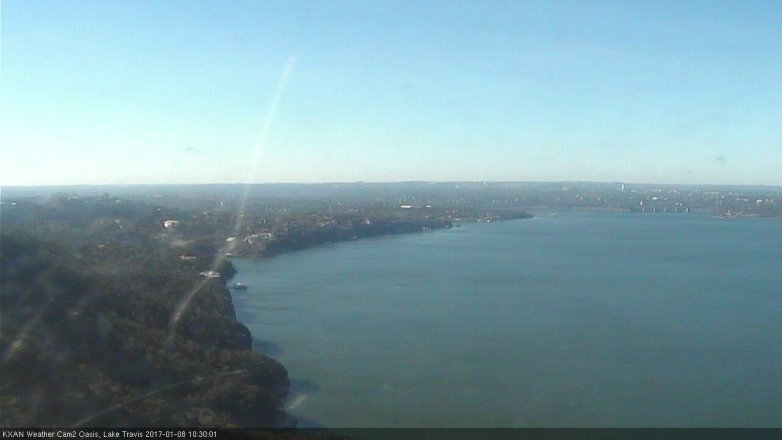 Lake Travis webcam, January 8, 2017 9:50 AM CT