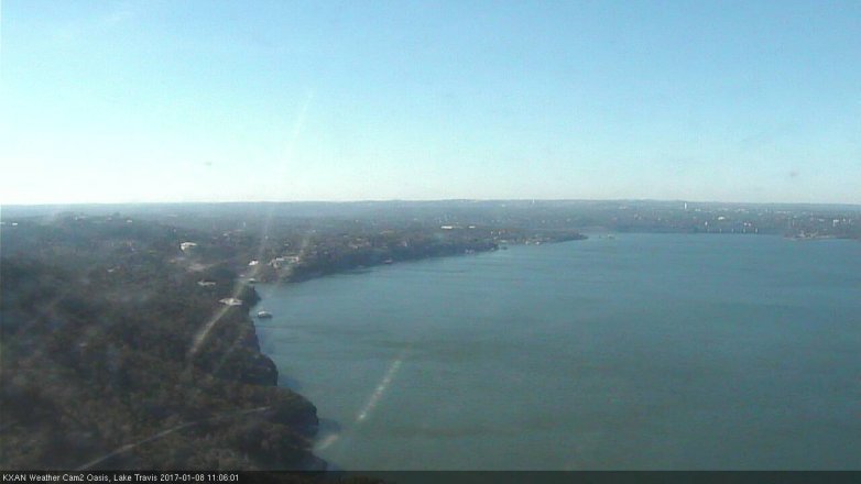 Lake Travis webcam, January 8, 2017 10:20 AM CT