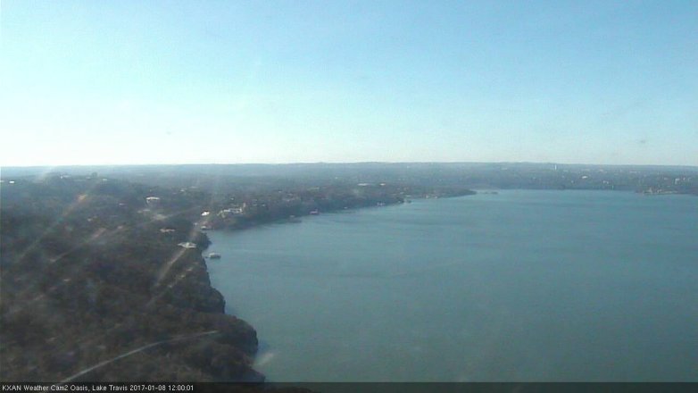 Lake Travis webcam, January 8, 2017 11:25 AM CT