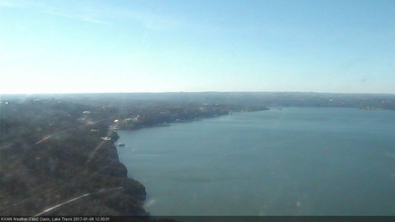 Lake Travis webcam, January 8, 2017 11:55 AM CT