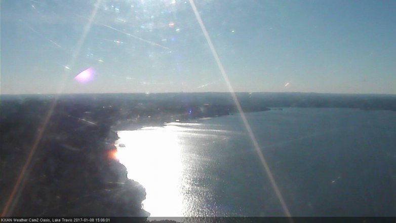 Lake Travis webcam, January 8, 2017 2:10 PM CT
