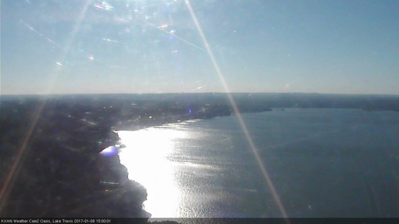 Lake Travis webcam, January 8, 2017 2:30 PM CT