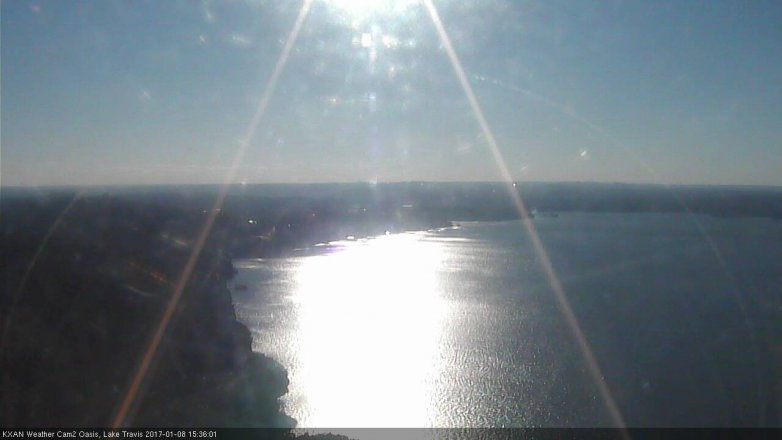 Lake Travis webcam, January 8, 2017 2:40 PM CT