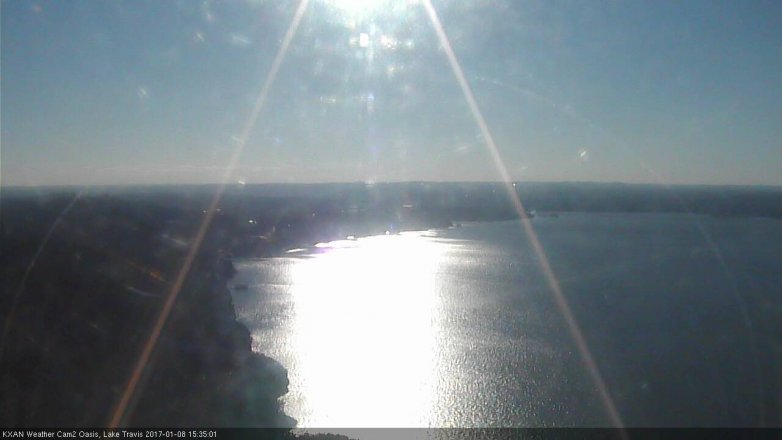 Lake Travis webcam, January 8, 2017 2:50 PM CT