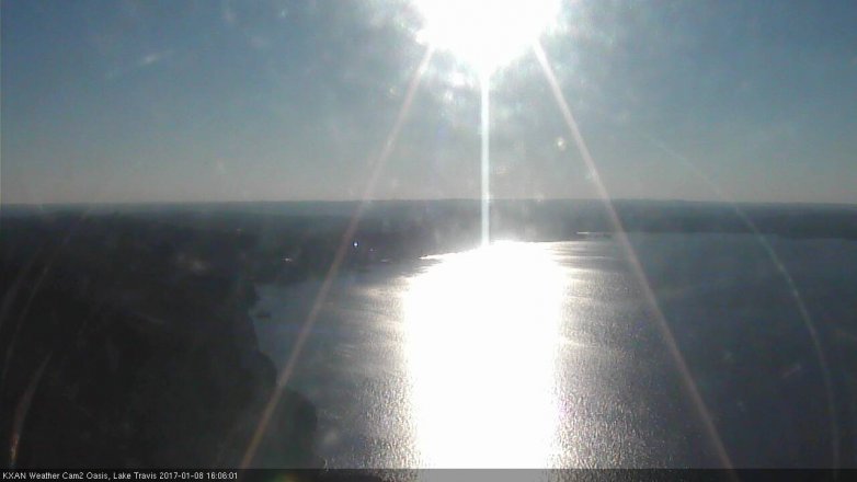 Lake Travis webcam, January 8, 2017 3:25 PM CT