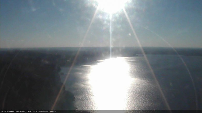 Lake Travis webcam, January 8, 2017 3:30 PM CT