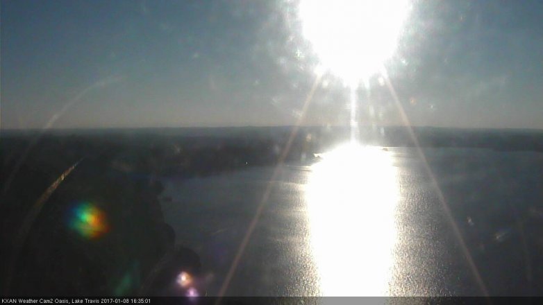 Lake Travis webcam, January 8, 2017 3:50 PM CT