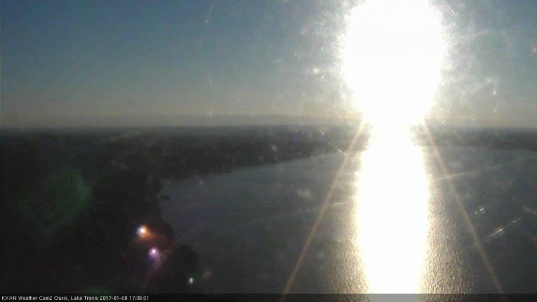 Lake Travis webcam, January 8, 2017 4:15 PM CT