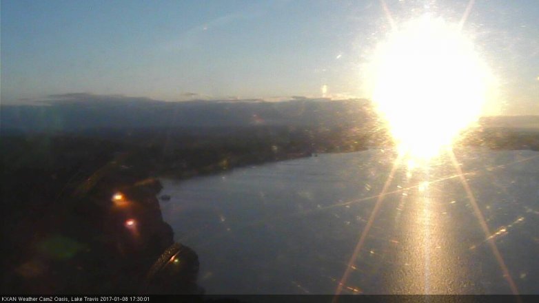 Lake Travis webcam, January 8, 2017 5:00 PM CT