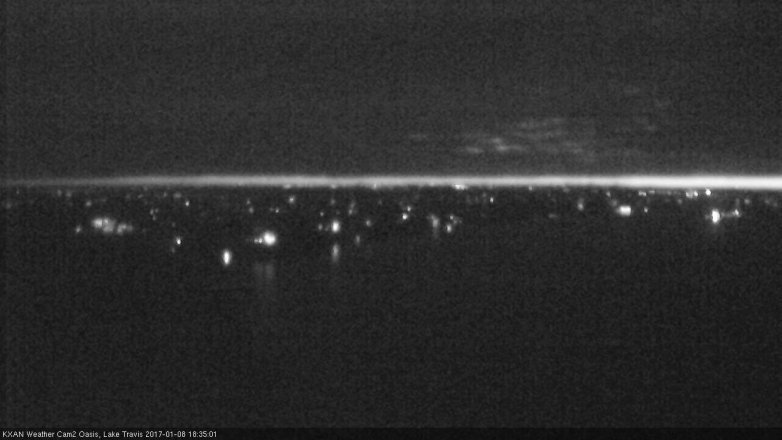 Lake Travis webcam, January 8, 2017 5:45 PM CT