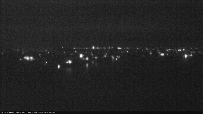 Lake Travis webcam, January 8, 2017 6:15 PM CT