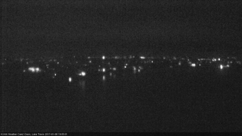 Lake Travis webcam, January 8, 2017 6:25 PM CT