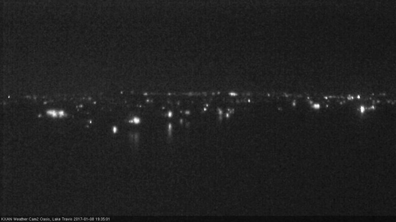Lake Travis webcam, January 8, 2017 6:40 PM CT