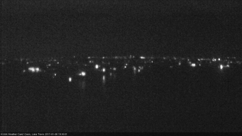Lake Travis webcam, January 8, 2017 6:50 PM CT