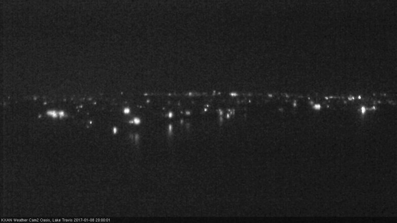 Lake Travis webcam, January 8, 2017 7:25 PM CT