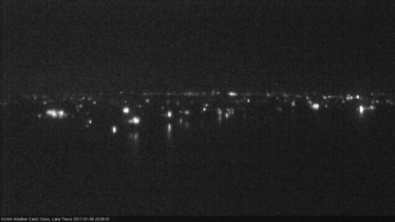Lake Travis webcam, January 8, 2017 7:35 PM CT