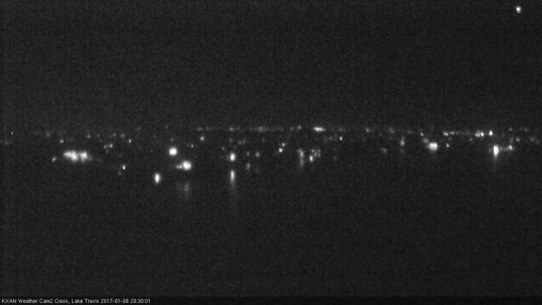 Lake Travis webcam, January 8, 2017 7:40 PM CT