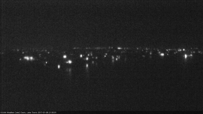 Lake Travis webcam, January 8, 2017 8:05 PM CT
