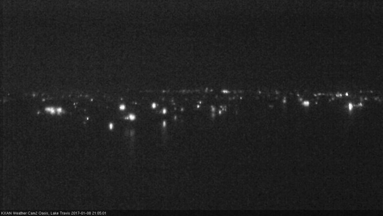 Lake Travis webcam, January 8, 2017 8:20 PM CT