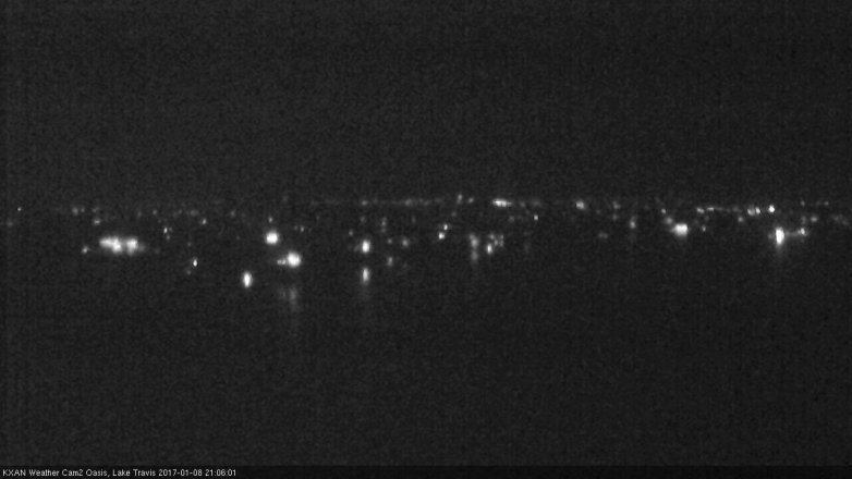 Lake Travis webcam, January 8, 2017 8:35 PM CT