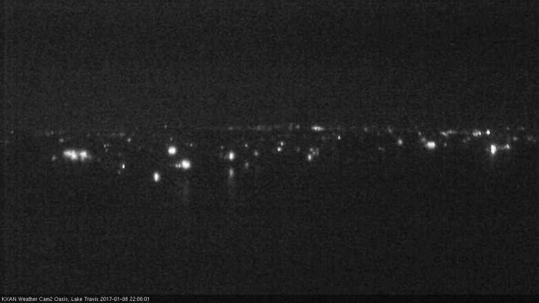 Lake Travis webcam, January 8, 2017 9:25 PM CT