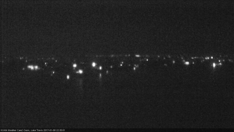 Lake Travis webcam, January 8, 2017 9:50 PM CT