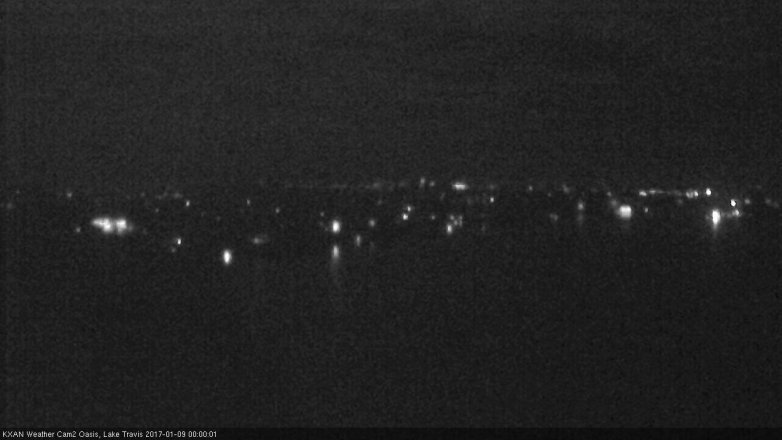 Lake Travis webcam, January 8, 2017 11:10 PM CT