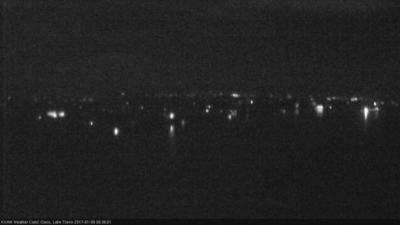 Lake Travis webcam, January 8, 2017 11:55 PM CT