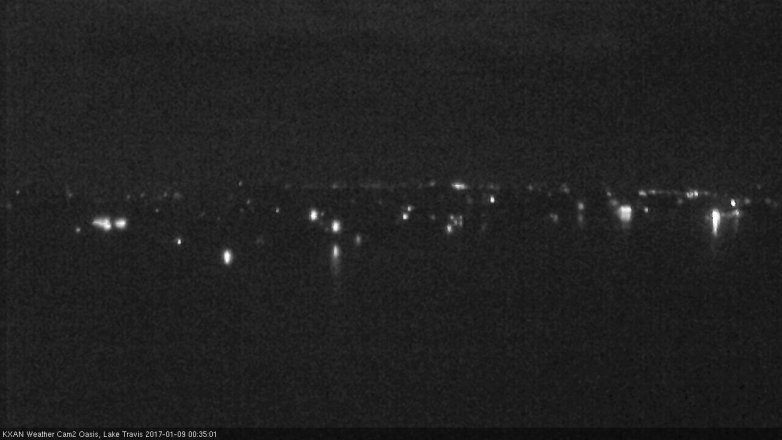 Lake Travis webcam, January 8, 2017 12:00 AM CT